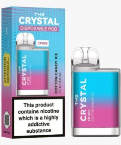 Αγοράστε το Crystal CP600 - Vape μιας χρήσης - Παγωτό από μαλλί της γριάς - Κουτί των 10
